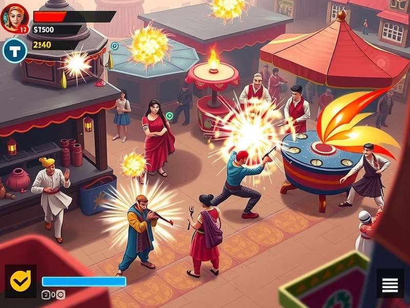 Masala Power Punch Diwali event with players using firework-powered attacks